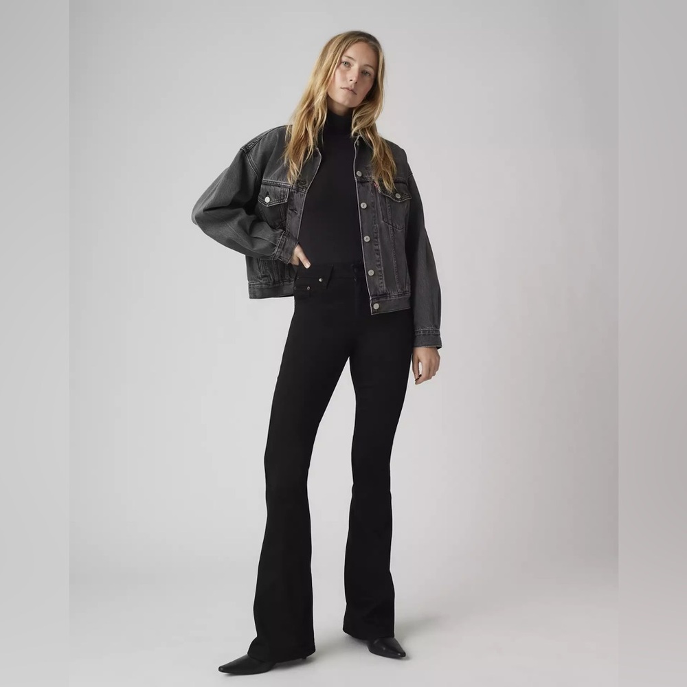 Levi's 726 Black High-Rise Flare Jeans